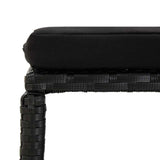vidaXL 5-delige Tuinset met kussens poly rattan zwart
