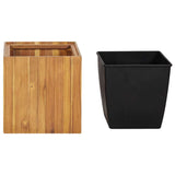 vidaXL Plantenbak verhoogd 24,5x24,5x25 cm massief acaciahout