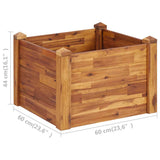 vidaXL Plantenbak verhoogd 60x60x44 cm massief acaciahout