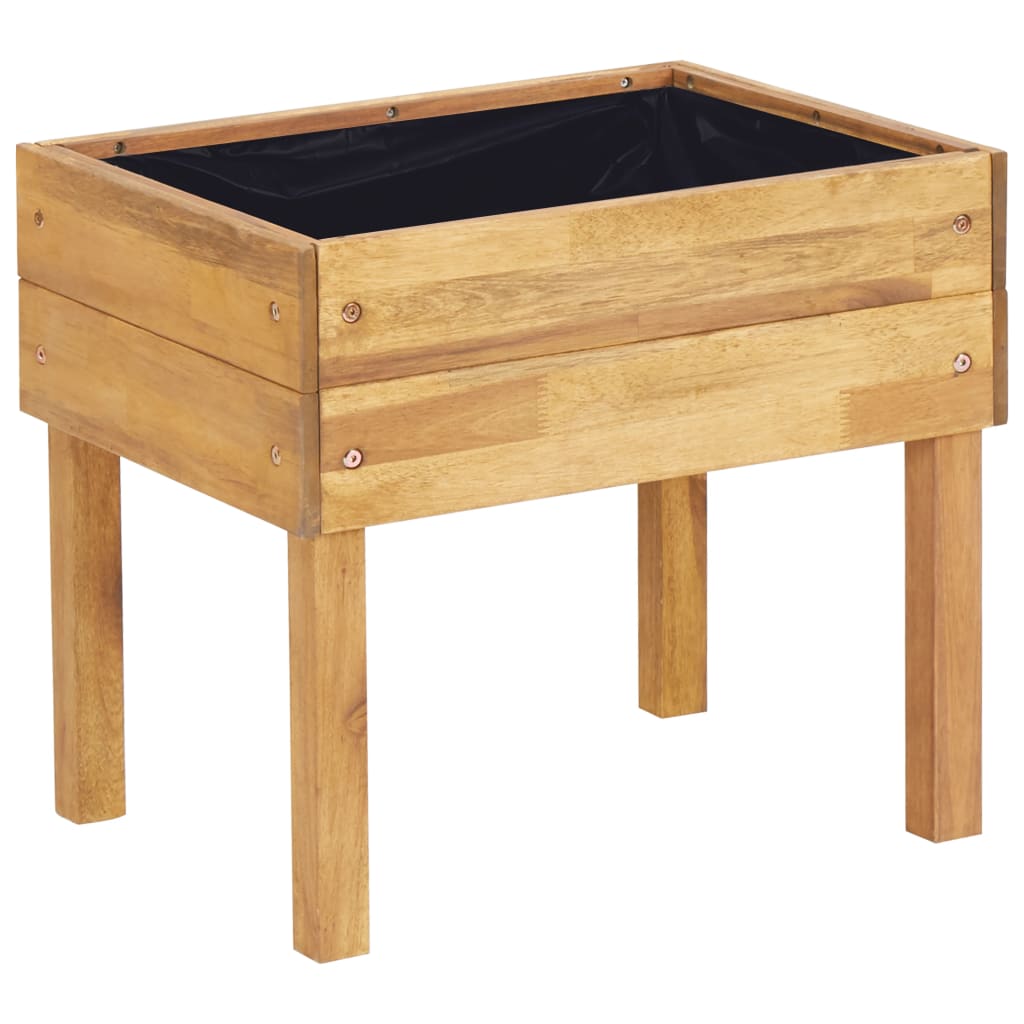 vidaXL Raised Planter 78.5x58.5x78.5 cm Solid Acacia Wood