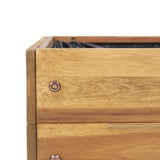 vidaXL Raised Planter 78.5x58.5x78.5 cm Solid Acacia Wood