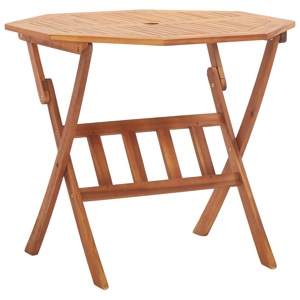 vidaXL Tuintafel inklapbaar Ø60x75 cm massief acaciahout