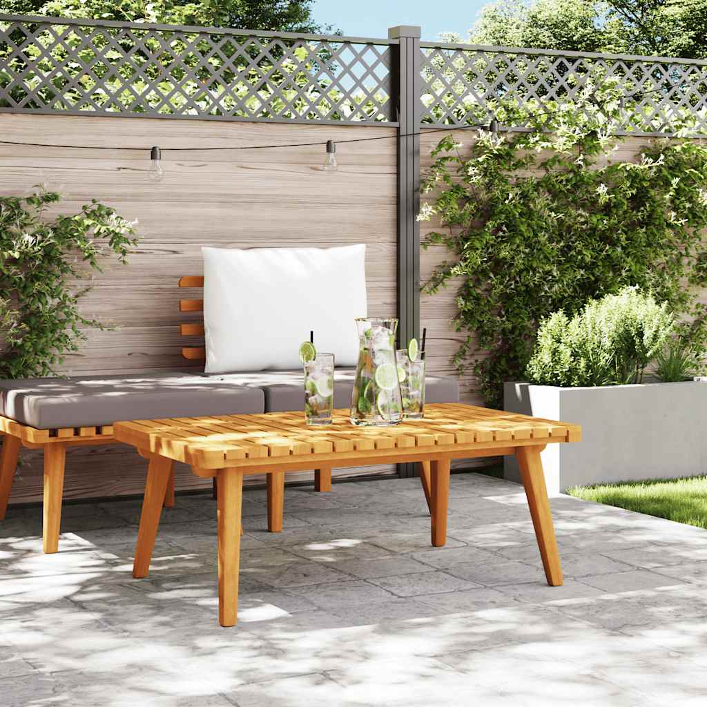 vidaXL Banquette de jardin à 2 boutons avec coussins en acacia massif