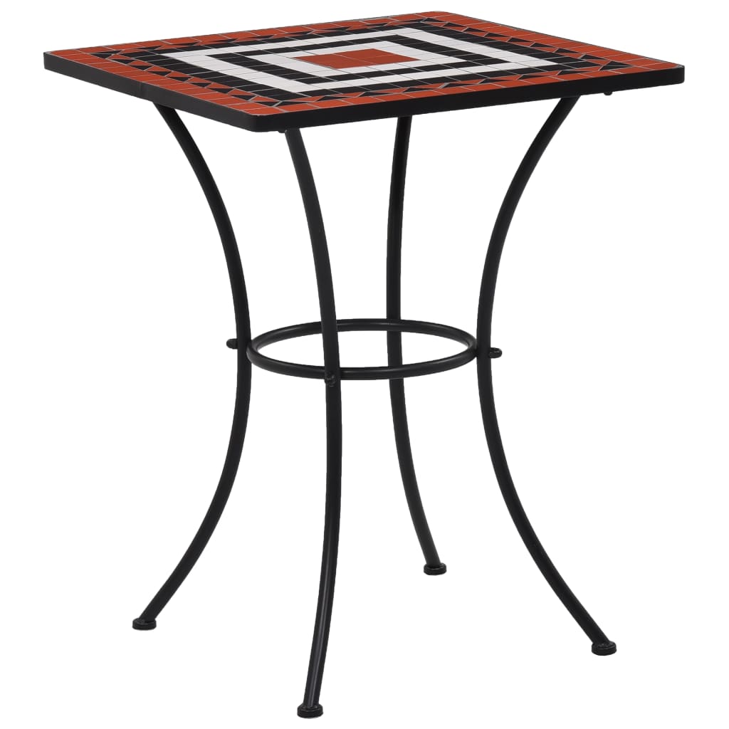 vidaXL Bistrotafel mozaïek Ø50x70 cm keramiek terracottakleurig