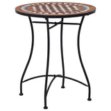 vidaXL Bistro Table mosaic 60 cm ceramic brown