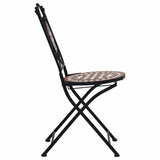 vidaXL Bistro Chairs mosaic 2 pcs ceramic brown