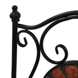 vidaXL Bistro Chairs mosaic 2 pcs ceramic brown
