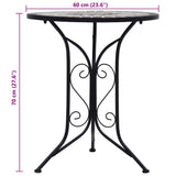 vidaXL Bistro Table mosaic 60 cm ceramic brown