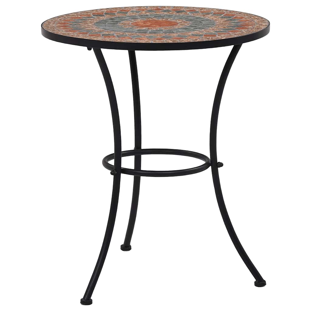 vidaXL Bistro Table mosaic 60 cm ceramic brown