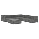 vidaXL 6-delige Loungeset met kussens poly rattan bruin