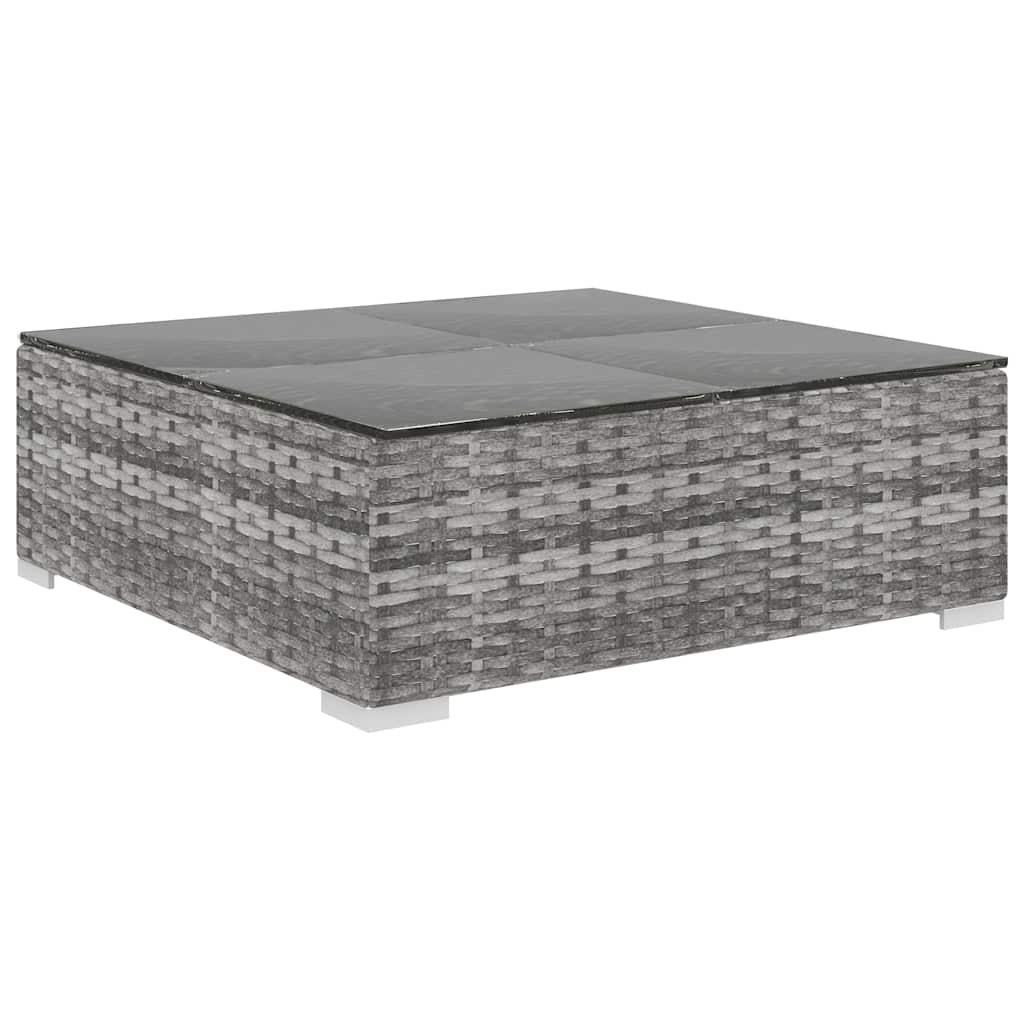 vidaXL 6-delige Loungeset met kussens poly rattan bruin