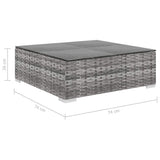 vidaXL 6-delige Loungeset met kussens poly rattan bruin