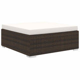 vidaXL 10-Piece Lounge Set with Cushions Poly Rattan Brown