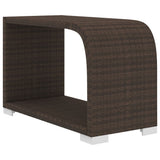 vidaXL 10-Piece Lounge Set with Cushions Poly Rattan Brown