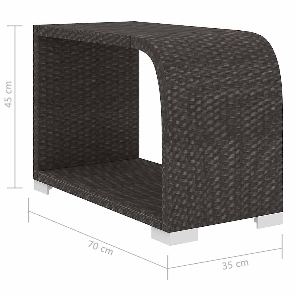 vidaXL 11-Piece Lounge Set with Cushions Poly Rattan Black