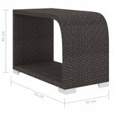 vidaXL 11-Piece Lounge Set with Cushions Poly Rattan Black