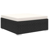 vidaXL 11-Piece Lounge Set with Cushions Poly Rattan Black