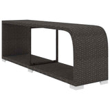 vidaXL 11-Piece Lounge Set with Cushions Poly Rattan Black