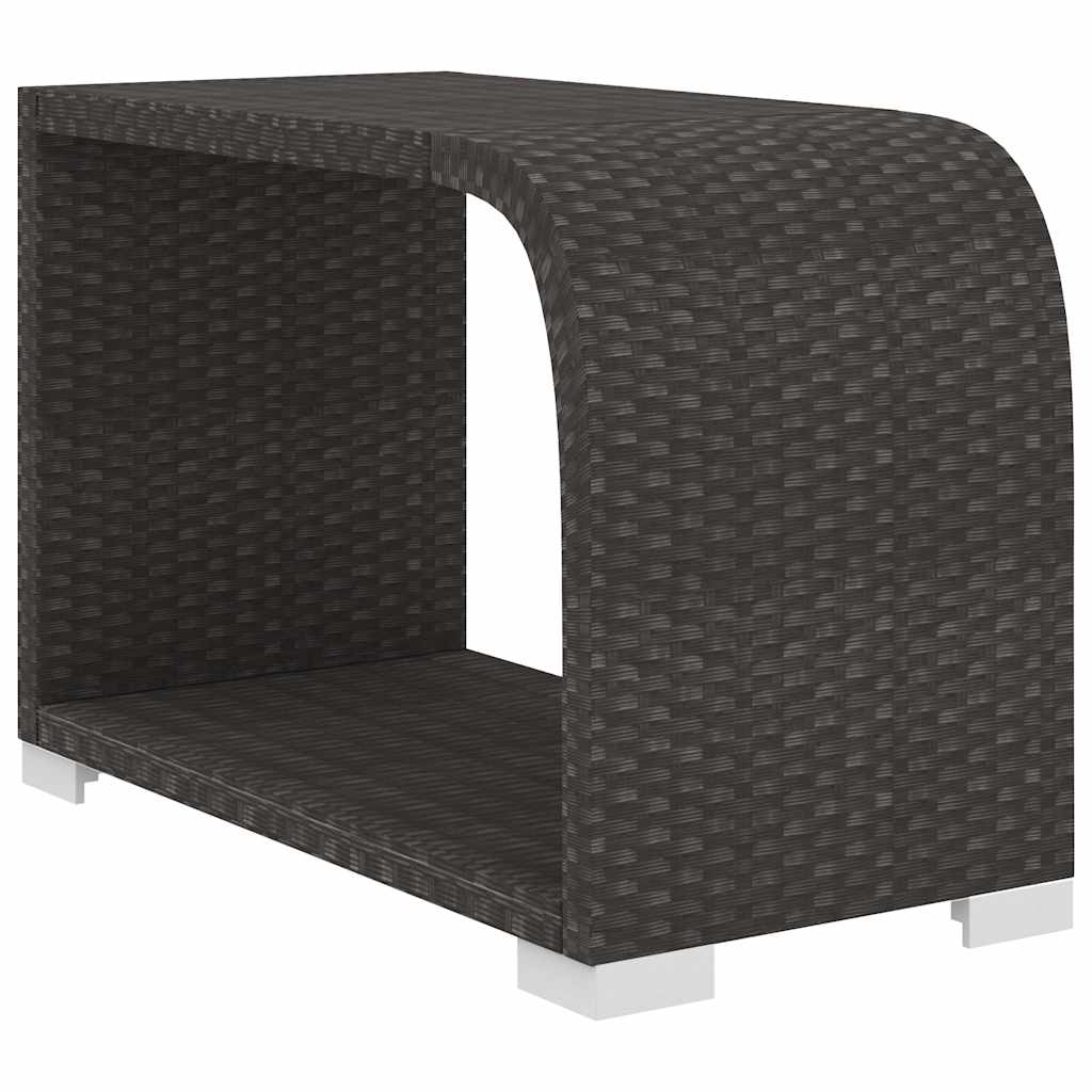 vidaXL 11-Piece Lounge Set with Cushions Poly Rattan Black