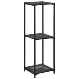 vidaXL Storage Rack 30x30x90 cm Poly Rattan Black