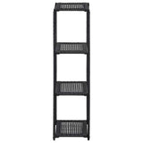 vidaXL Storage Rack 30x30x90 cm Poly Rattan Black