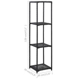 vidaXL Storage Rack 30x30x90 cm Poly Rattan Black