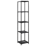 vidaXL Storage Rack 30x30x90 cm Poly Rattan Black