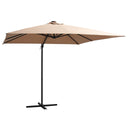 vidaXL Zweefparasol met LED-verlichting 250x250 cm bordeauxrood