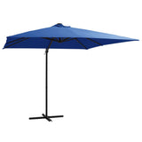 vidaXL Zweefparasol met LED-verlichting 250x250 cm bordeauxrood