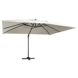 vidaXL Zweefparasol met LED-verlichting 400x300 cm bordeauxrood