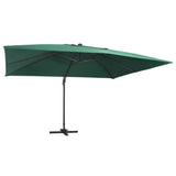 vidaXL Zweefparasol met LED-verlichting 400x300 cm bordeauxrood