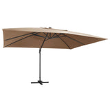 vidaXL Zweefparasol met LED-verlichting 400x300 cm bordeauxrood