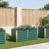 vidaXL Plantenbak verhoogd 240x80x77 cm gegalvaniseerd staal groen