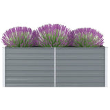 vidaXL Plantenbak verhoogd 160x80x77 cm gegalvaniseerd staal grijs