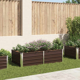 vidaXL Plantenbak verhoogd 160x80x77 cm gegalvaniseerd staal bruin