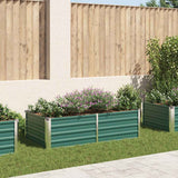 vidaXL Plantenbak verhoogd 240x80x77 cm gegalvaniseerd staal groen