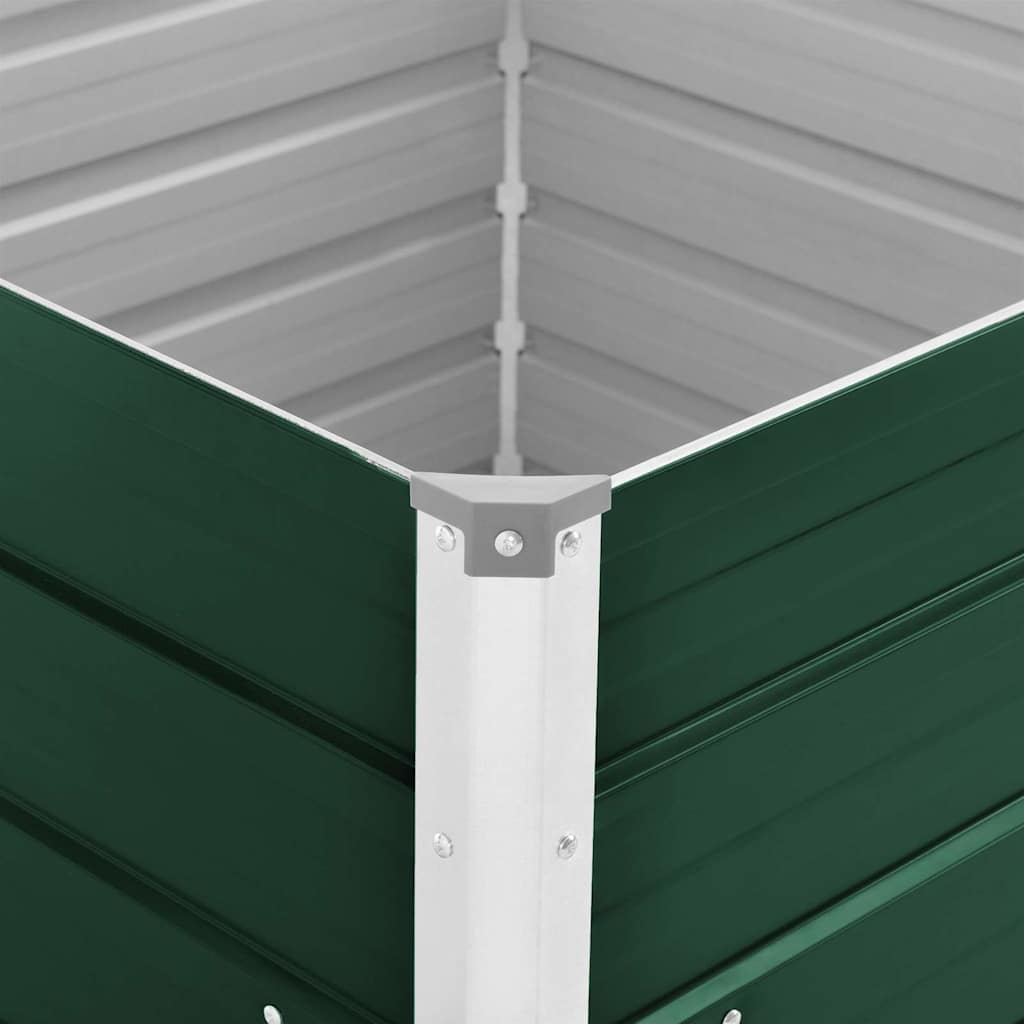 vidaXL Plantenbak verhoogd 100x100x77 cm gegalvaniseerd staal grijs