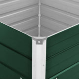 vidaXL Plantenbak verhoogd 100x100x77 cm gegalvaniseerd staal grijs