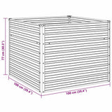 vidaXL Plantenbak verhoogd 100x100x77 cm gegalvaniseerd staal grijs