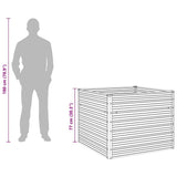 vidaXL Plantenbak verhoogd 100x100x77 cm gegalvaniseerd staal grijs
