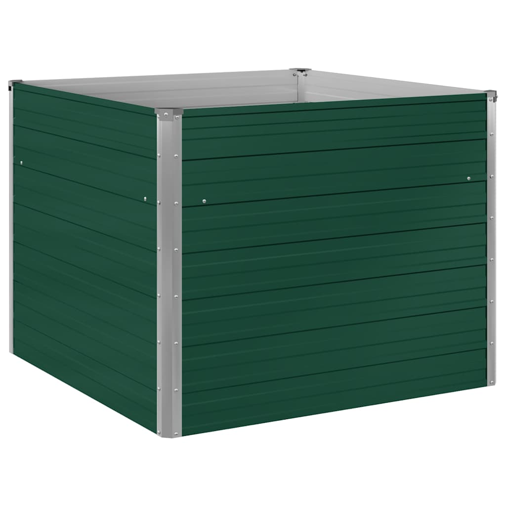vidaXL Plantenbak verhoogd 100x100x77 cm gegalvaniseerd staal grijs