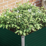 vidaXL Plantenbak verhoogd 100x100x77 cm gegalvaniseerd staal grijs