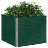 vidaXL Plantenbak verhoogd 100x100x77 cm gegalvaniseerd staal grijs