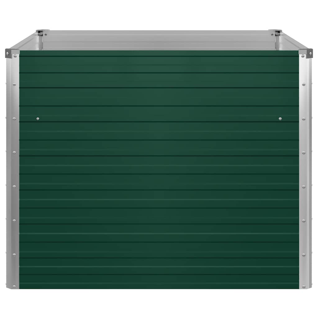 vidaXL Plantenbak verhoogd 100x100x77 cm gegalvaniseerd staal grijs