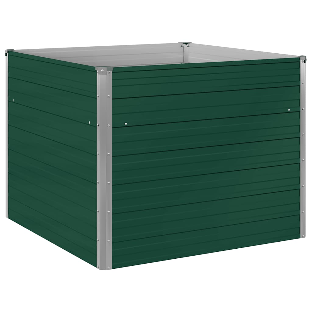 vidaXL Plantenbak verhoogd 100x100x77 cm gegalvaniseerd staal grijs