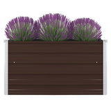 vidaXL Plantenbak verhoogd 100x100x45 cm gegalvaniseerd staal grijs