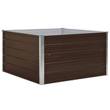 vidaXL Plantenbak verhoogd 100x100x45 cm gegalvaniseerd staal grijs