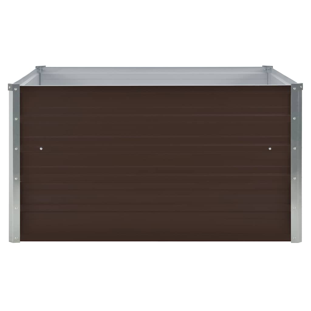 vidaXL Plantenbak verhoogd 100x100x45 cm gegalvaniseerd staal grijs