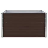 vidaXL Plantenbak verhoogd 100x100x45 cm gegalvaniseerd staal grijs