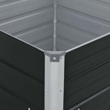 vidaXL Plantenbak verhoogd 100x100x45 cm gegalvaniseerd staal grijs